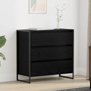 Credenza-Buffet-Armadio da cucina Rovere Nero 79 x 36 x 75.5 cm Legno multistrato