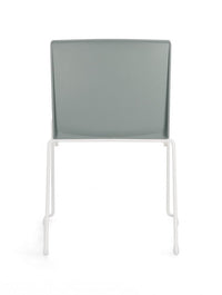 Set 4 Sedie 43,5x50x79 cm Giulia in Poliestere Bianco e Verde Salvia