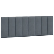 Cuscino Testiera Hanko Grigio Scuro 140 cm in Velluto CFW2896064