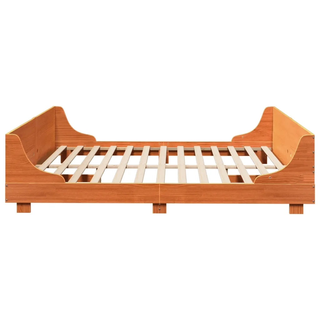 vidaXL Letto senza Materasso Marrone Cera 180x200 cm in Legno di Pino