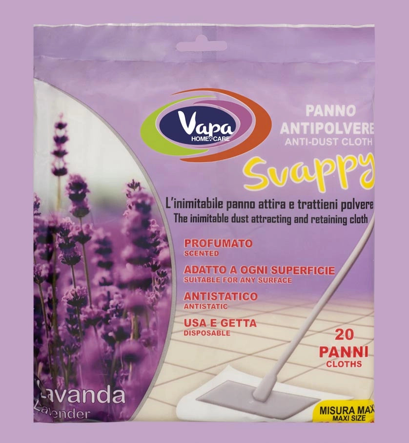 SVAPPY PANNI CATTURA POLVERE LAVANDA 20 PZ