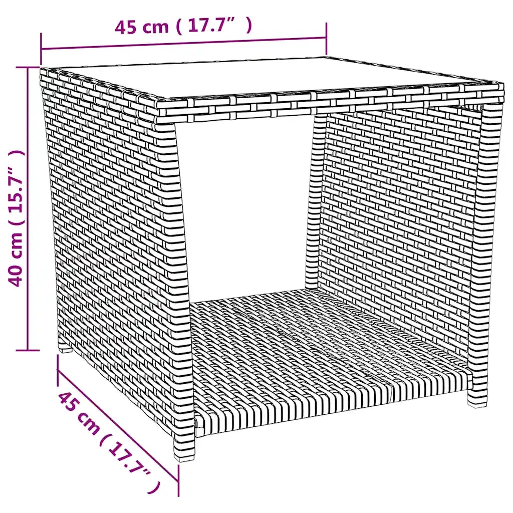 Set da Pranzo da Giardino 3 pz | Set Salotto da Giardino con Cuscini Nero in Polyrattan