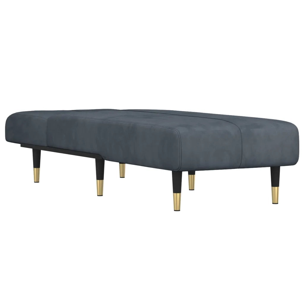 Chaise Longue in Velluto Grigio Scurocod mxl 94632