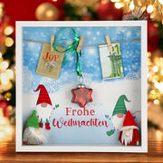 Lista fotografica 28 cm - Regalo di Natale - Scena magica - MDF - Vetro robusto - Regalo personalizzato - Lista di regali