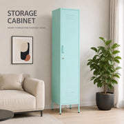 Locker Cabinet, Mint Green, 35x46x180 Cm, Steel