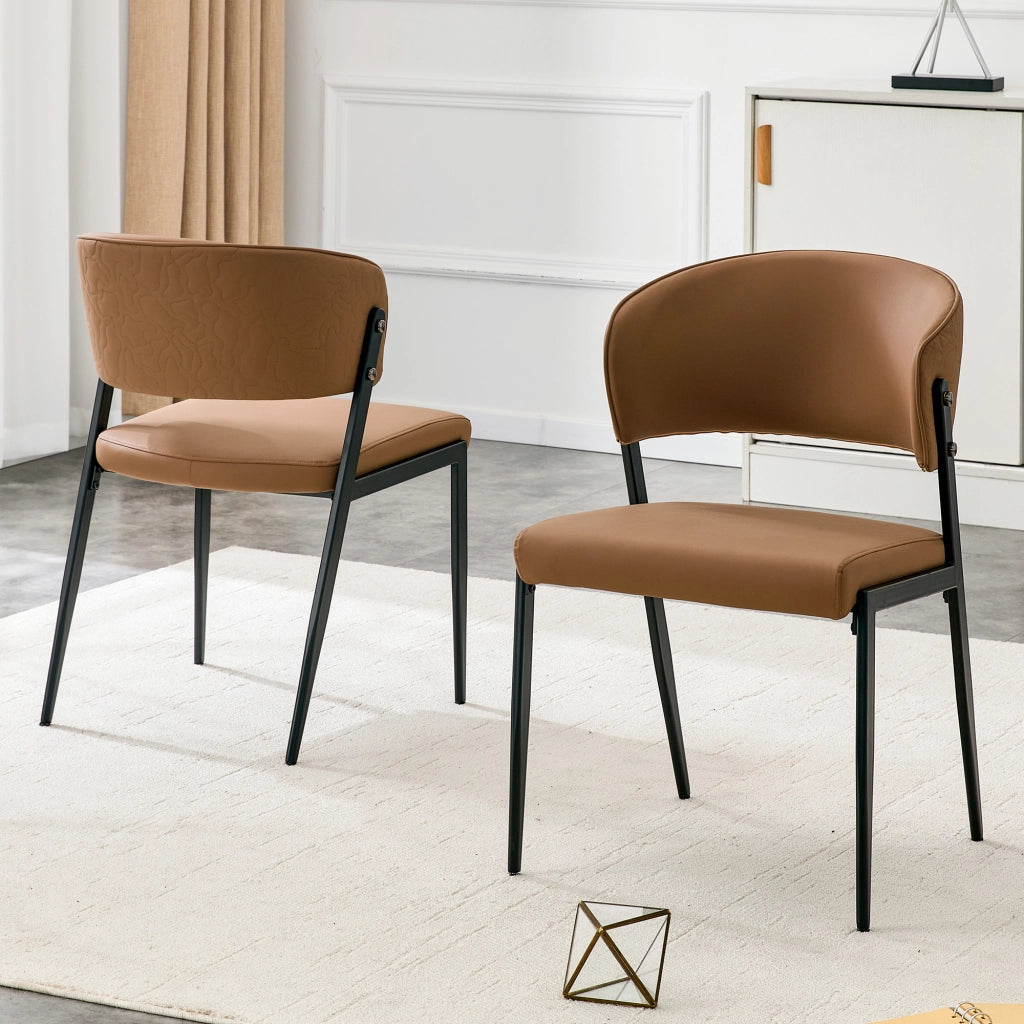 SEDIA Moderna Imbottita 78 cm PU Marrone