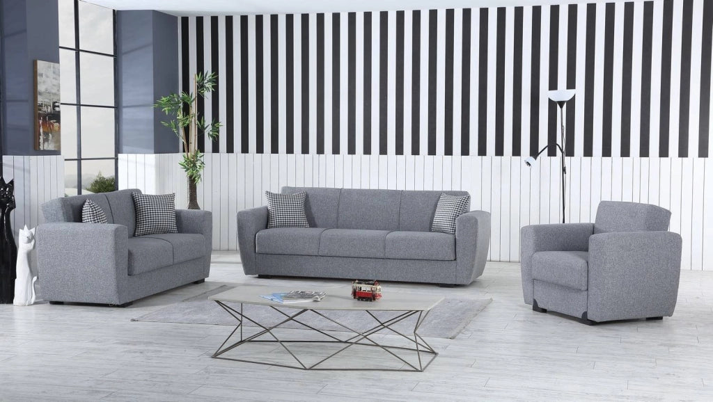 Nox, Divano Letto 3 Posti Contenitore, 80x223 cm Nero