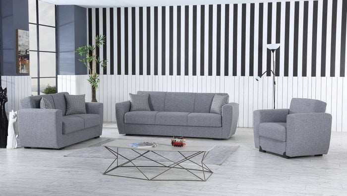 Nox, Divano Letto 3 Posti Contenitore, 80x223 cm Nero