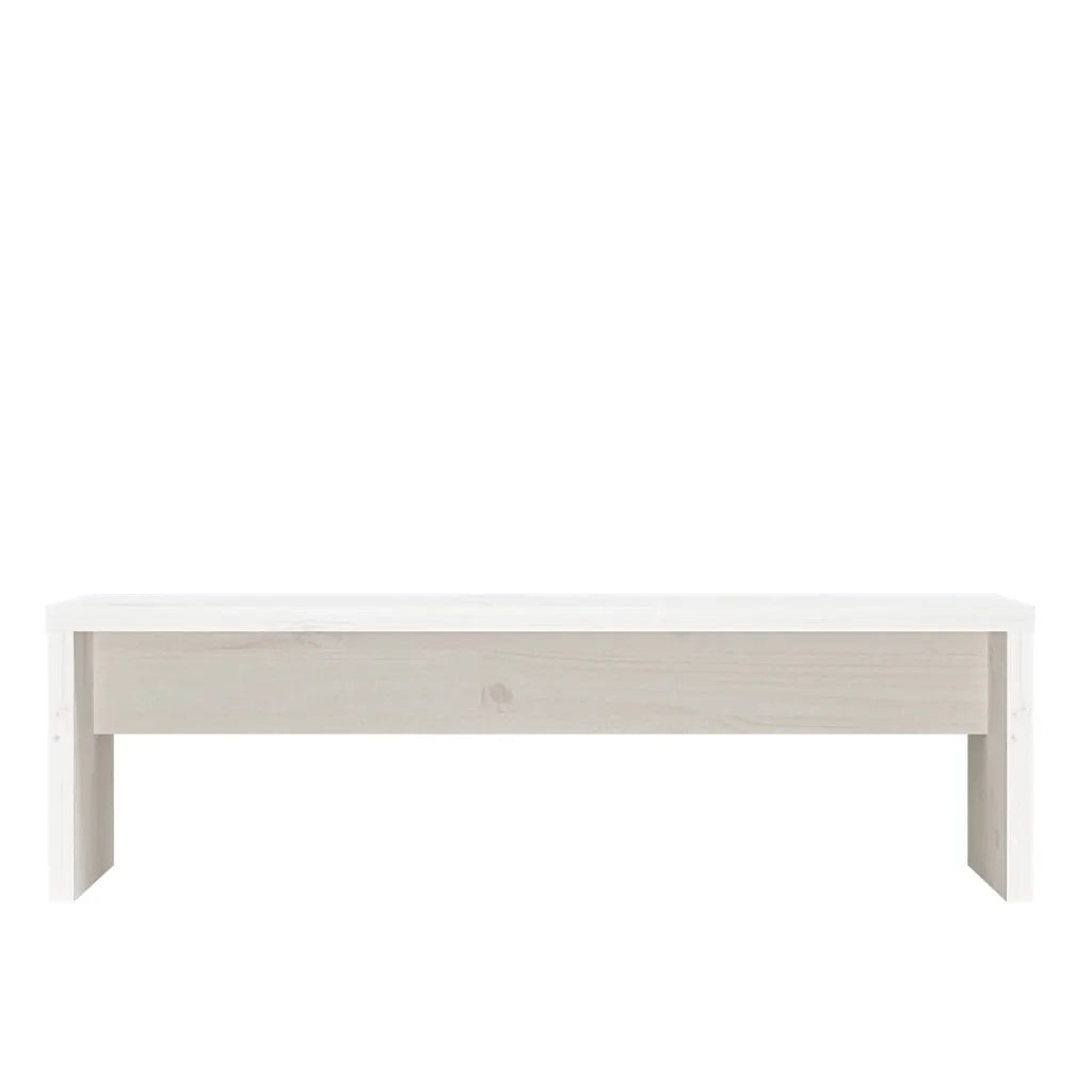 Supporto per Monitor Bianco 50x27x15 cm Legno Massello di Pino 813925