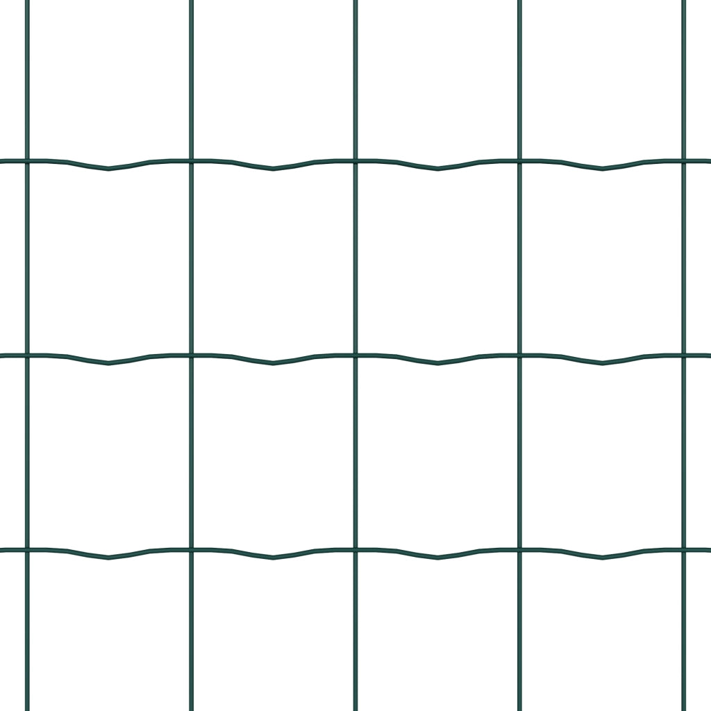 Recinzione Euro con 7 Post Flangiati 1,4x10 m Acciaio Galvanizzato