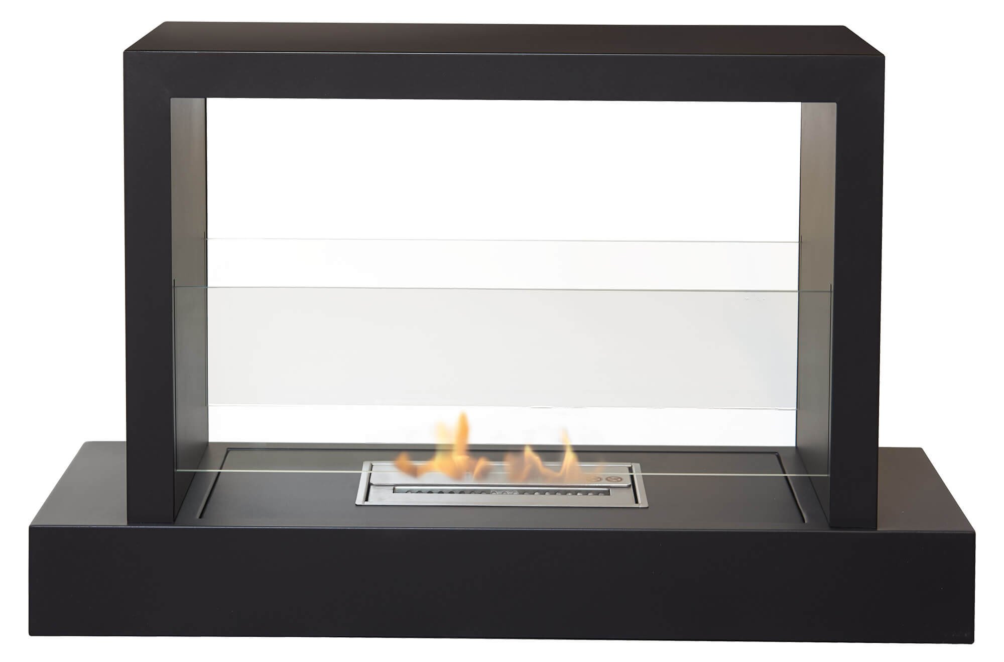 Camino a Bioetanolo da Pavimento 100x30x62,5 cm Karlsen Roma Nero