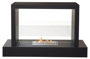 Camino a Bioetanolo da Pavimento 100x30x62,5 cm Karlsen Roma Nero