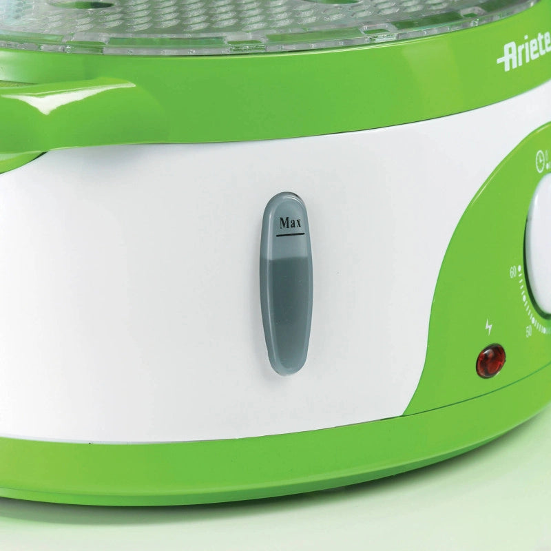 Vaporiera Elettrica - 3 Cestelli - Timer 60 Minuti - 800 Watt - 9 Litri