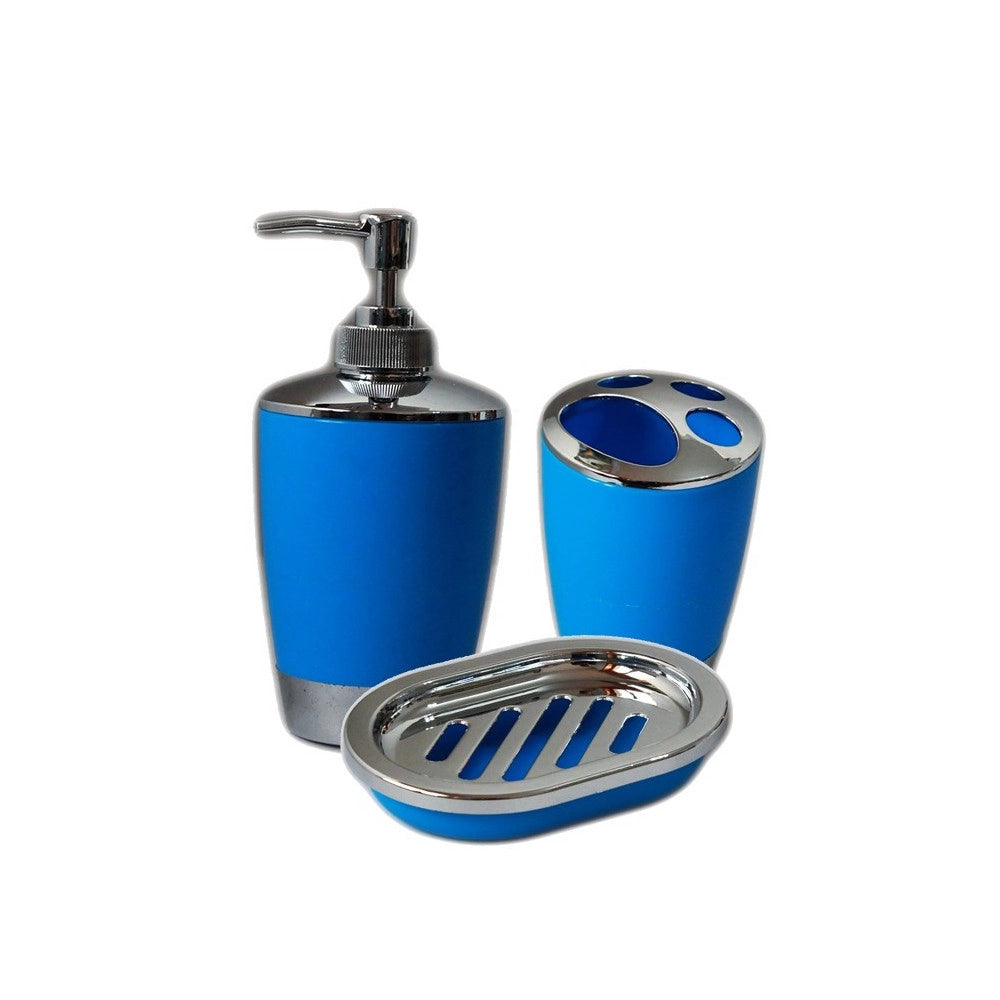 Trade Shop - Set Accessori Bagno Porta Saponetta Dispenser Sapone Liquido Porta Spazzolini -