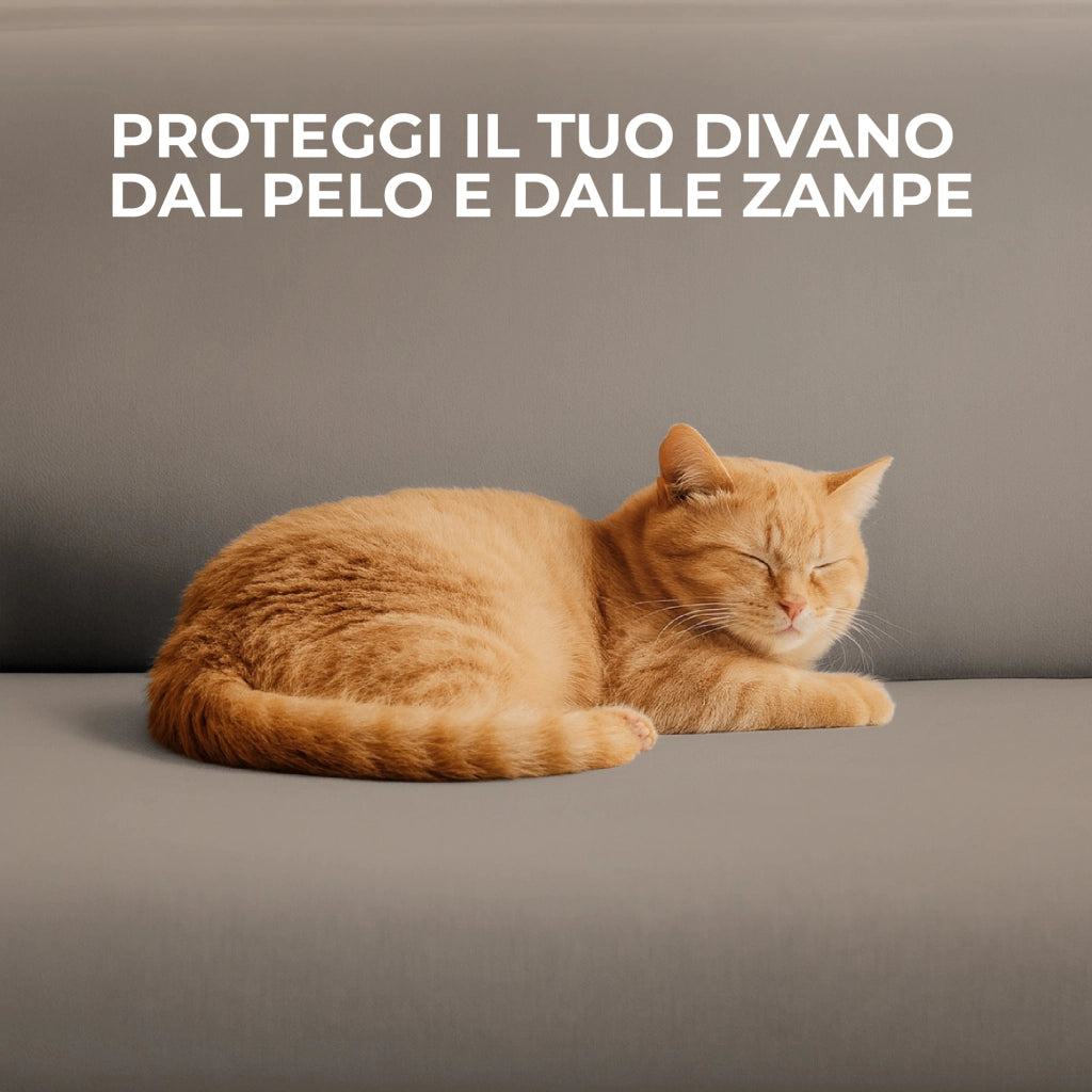 Copridivano In Velluto Elegante Impermeabile Tessuto Elasticizzato Antimacchia Copripoltrona Salva Divano Due Tre Posti Cover Sofà Universale Certificato Oekotex Antigraffio Animali  Tortora - Divano 3 posti