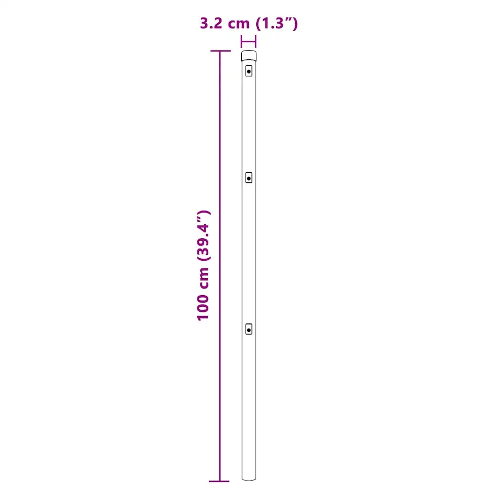 Palo della recinzione 26 pz Verde 3,2 x 3,2 x 100 cm CFW1685313