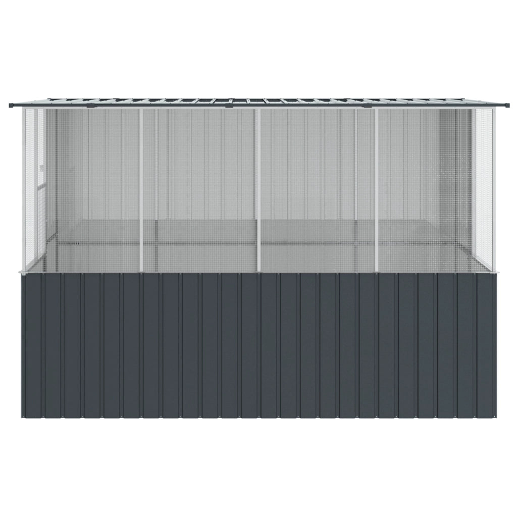 Gabbia per Uccelli  Anthracite 215x78x200 cm Acciaio Galvanizzato