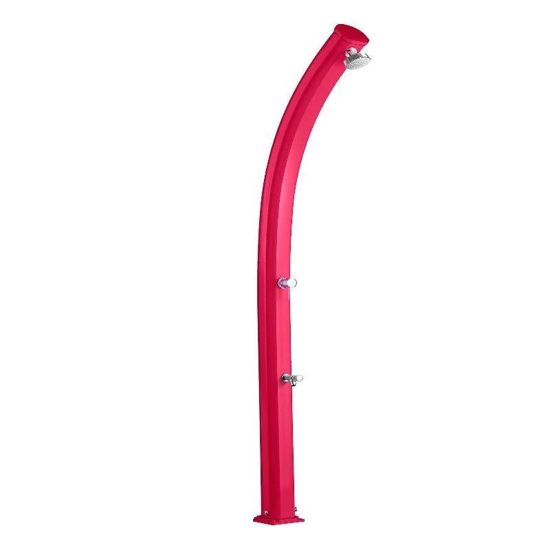 Doccia Tradizionale In Alluminio Jolly Con Miscelatore E Lavapiedi Colore Rosso Cv-A525/3027
