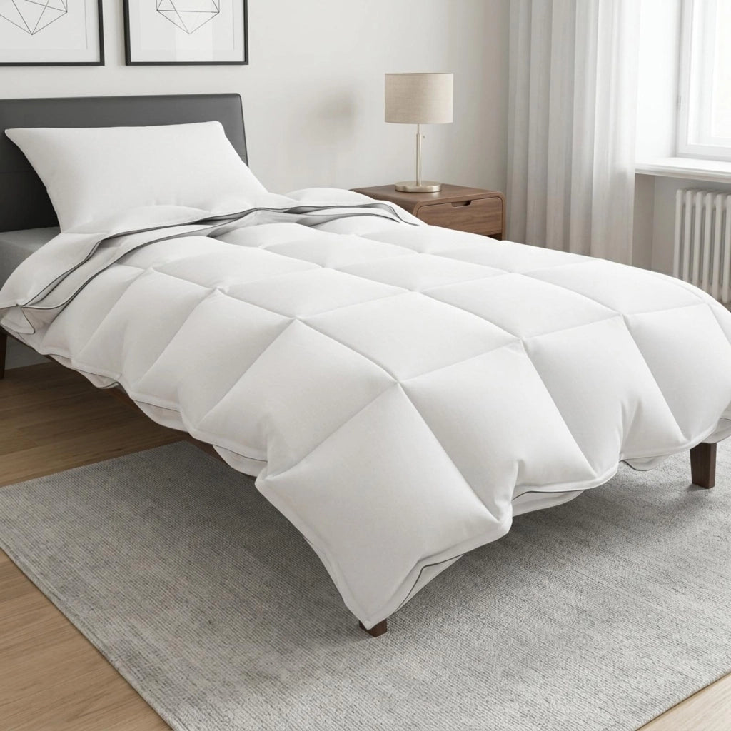 Set di Piumoni Bianco 135 x 200 cm Cotone, Bambù, Poliestere 3431507