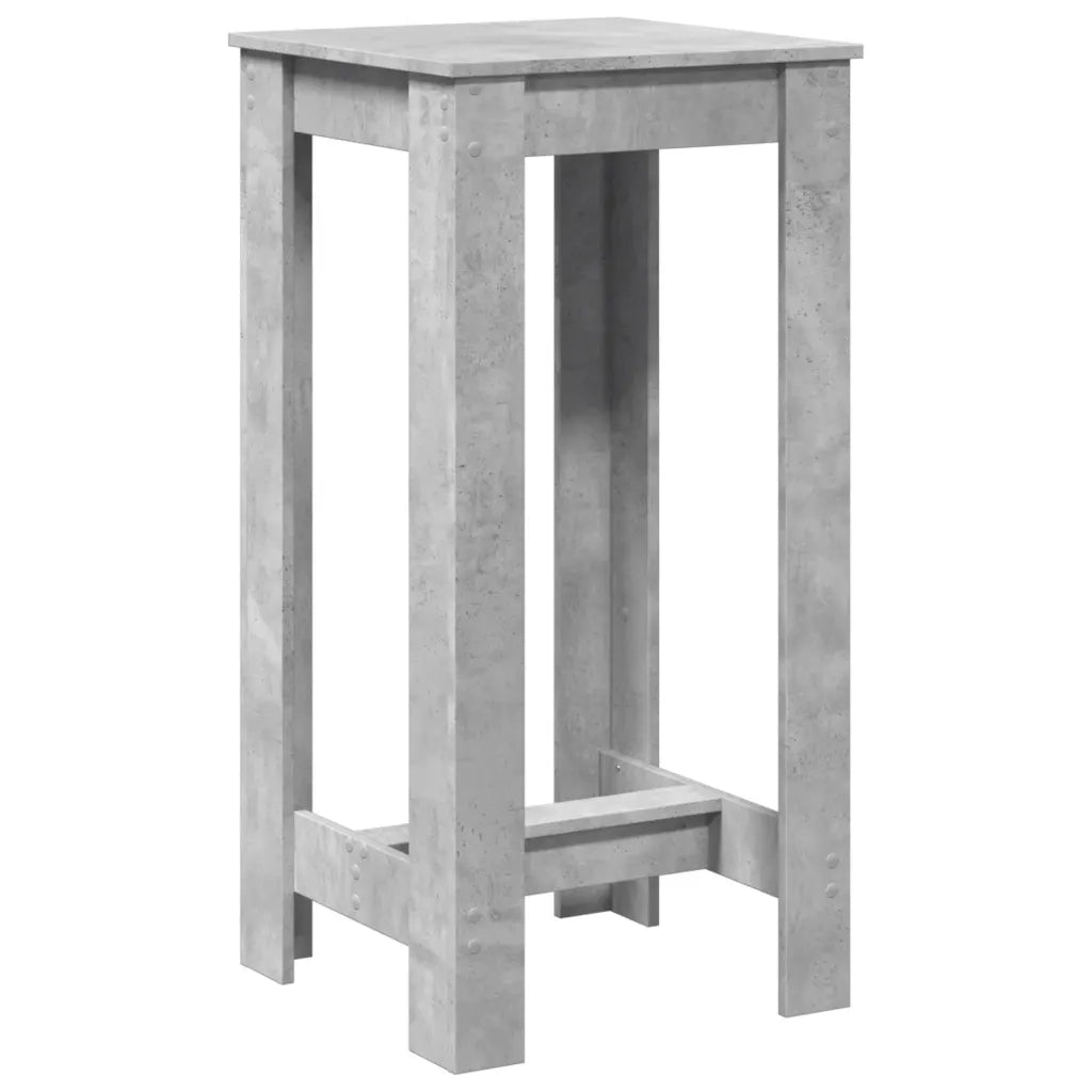 Tavolo da Bar Grigio Cemento 51x50x103,5cm in Legno Multistrato