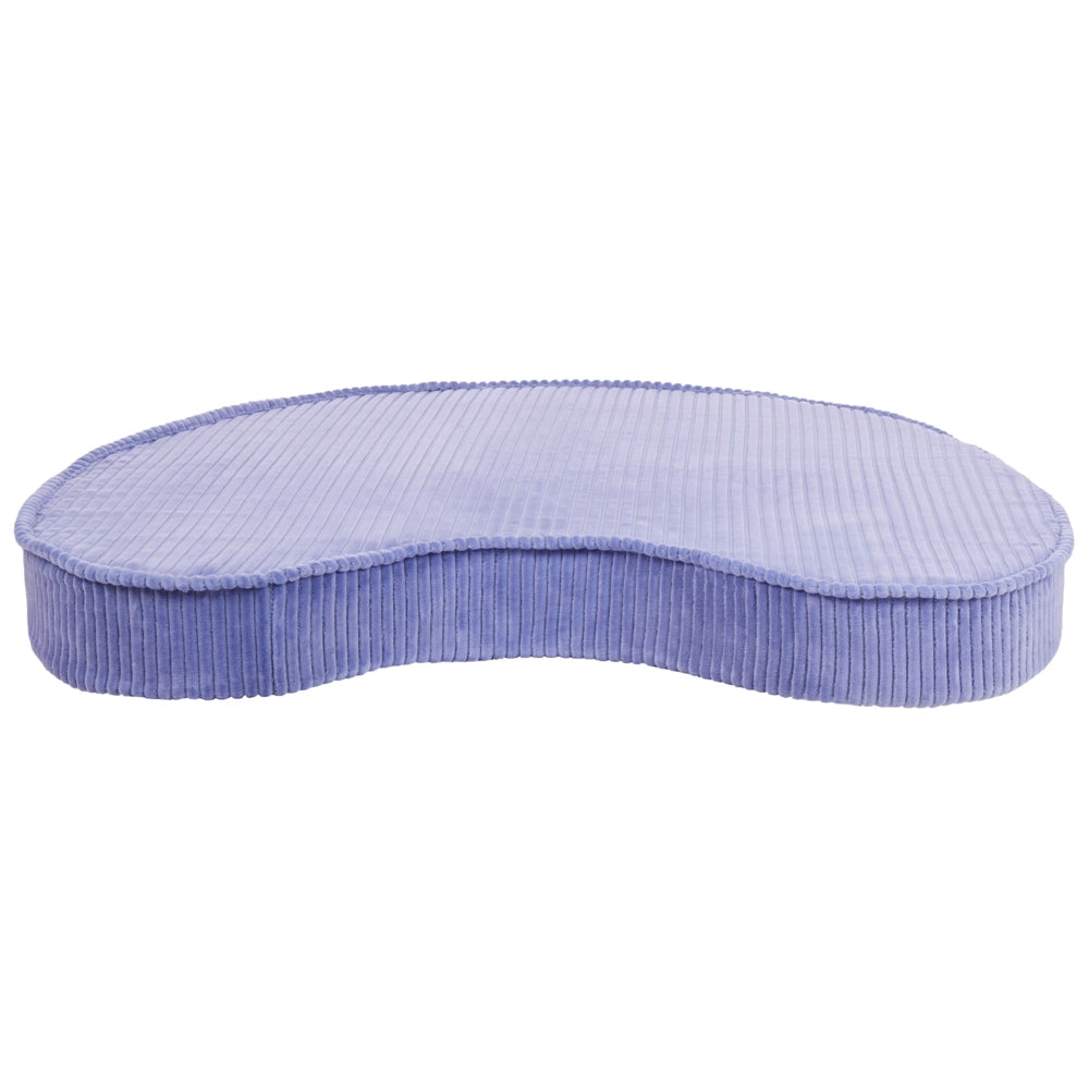 Set di 2 cuscini da terra in velluto a coste a forma di fagiolo viola e beige cameretta soggiorno