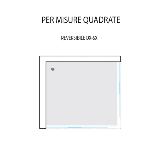 Cabina doccia angolare con ante scorrevoli in cristallo temprato 6 mm cromato *** misure 77-80x117-120xh190 cm, confe...