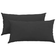 Cuscini da Divano 2 pz | Cuscini per sedie Nero 80 x 40 cm Tessuto