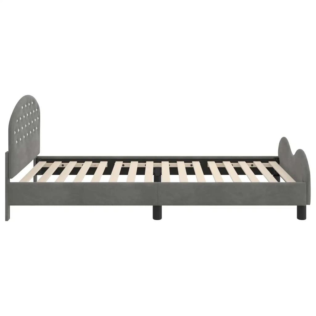 Struttura letto bambini con testata Grigio Scuro 80 x 200 cm