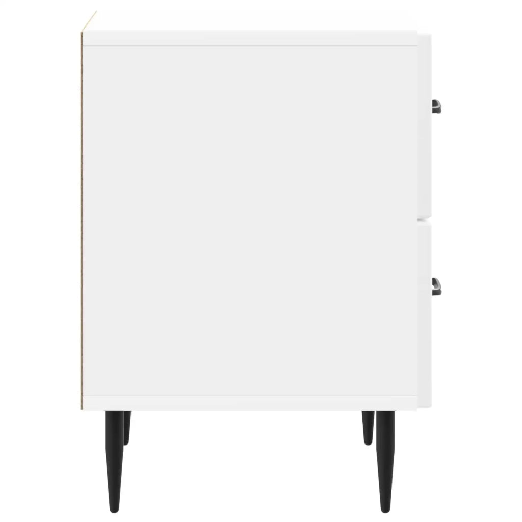 Armadio da Notte con cassetto Bianco Lucido 43 x 34,5 x 47,5 cm 894763