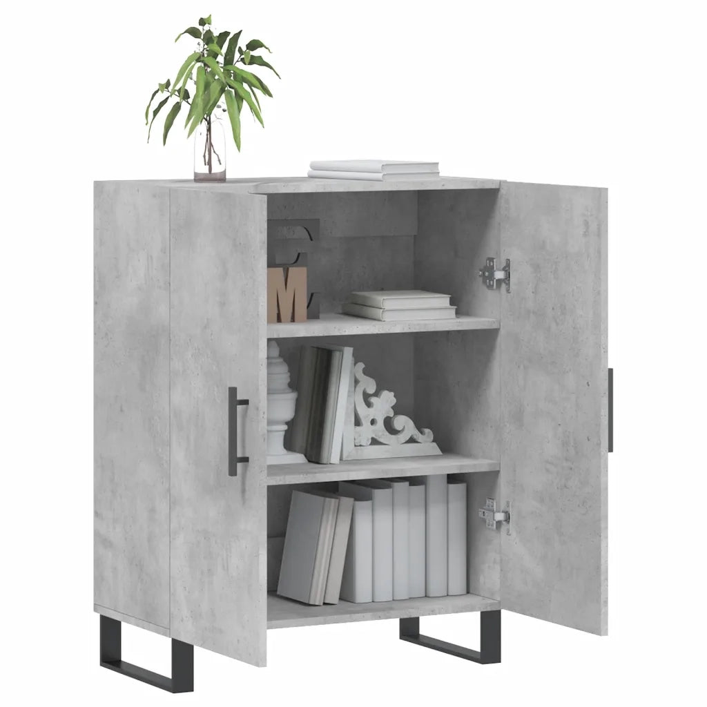 Credenza Grigio Cemento 69,5x34x90 cm in Legno Multistrato 827752