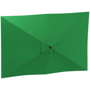 Telo di Ricambio per Ombrellone Rettangolare 3x2 m a 6 Stecche Poliestere Anti UV 50+ Verde