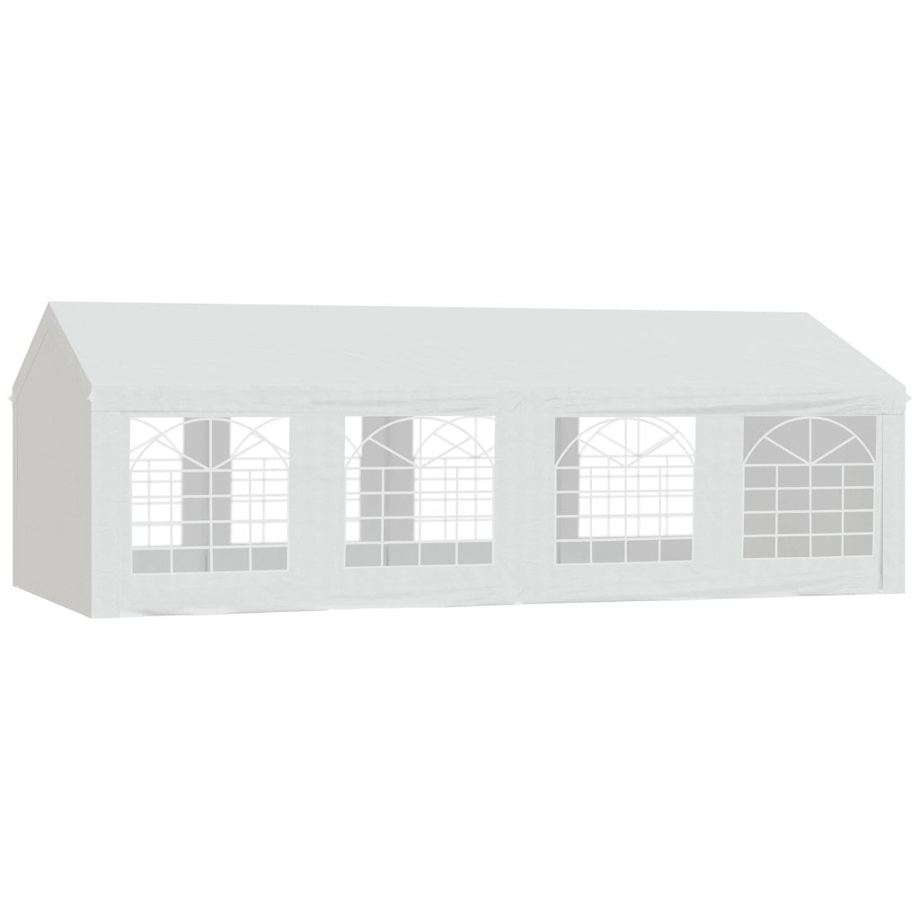 Tenda da giardino esterna 4x8m ¨C zephmum ¨C 8 finestre acciaio galvanizzato bianco