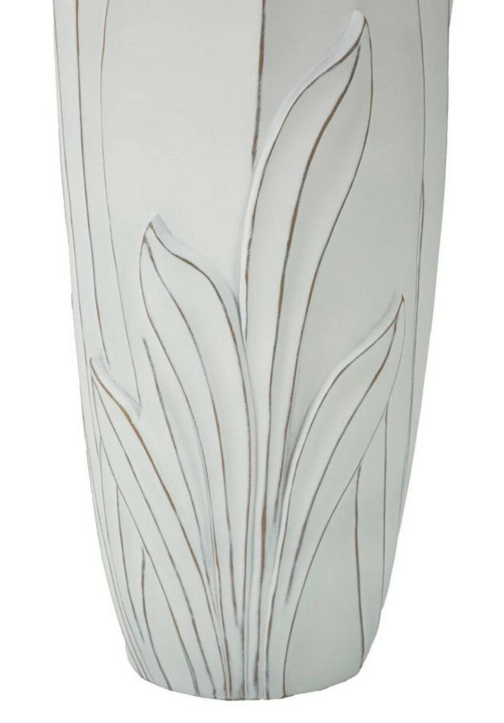 Vaso Brabbia, Complemento d'arredo, Articolo decorativo, Accessorio d'arredo, 31x31 h69 cm, Bianco