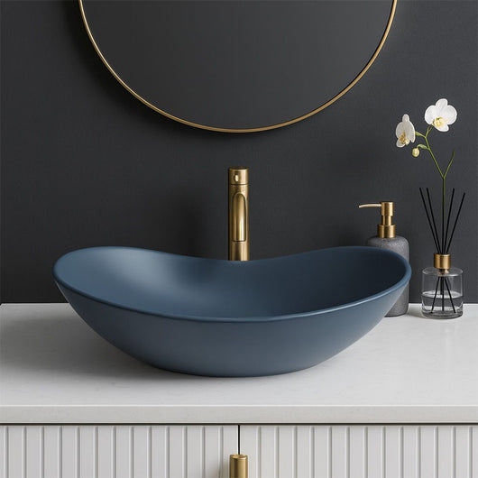 Lavabo Da Appoggio Rea Royal Blueberry Matt