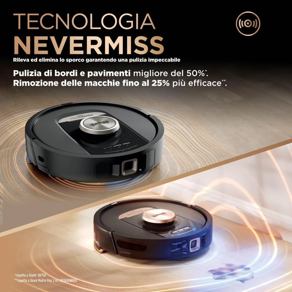PowerDetect Robot Aspirapolvere Lavapavimenti 2 in 1, NeverTouch Pro Autosvuotante, Autoriempimento, Autopulizia, Navigazione 3D LiDAR, Bypass Ostacoli NeverStuck, WiFi/App, Nero RV2800ZEEU
