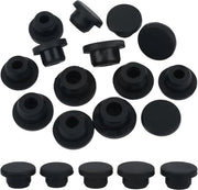 20 pezzi di Stopper in silicone per contenitori di salse e condimenti - Hermetici sostituti in plastica nera per flaconi di vetro - 16-20mm diametro interno.