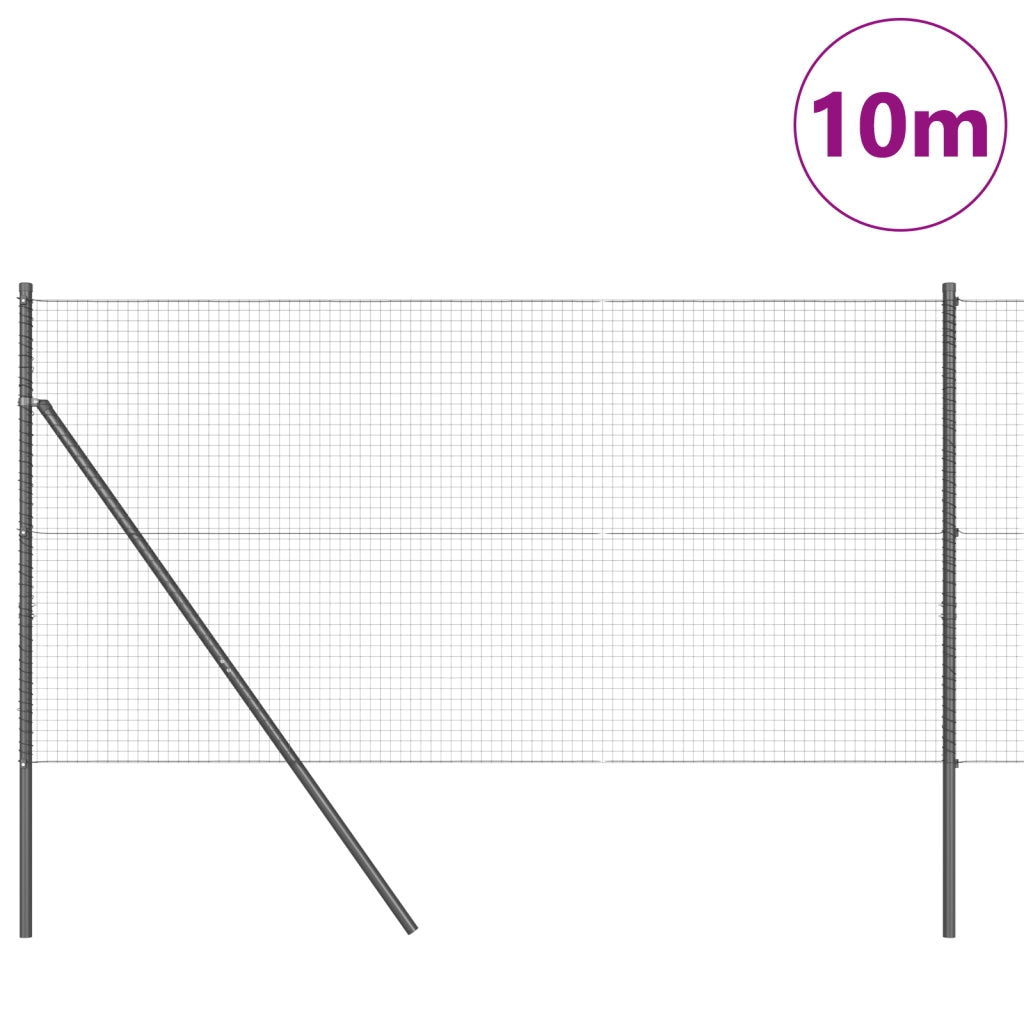 Set di Pali in Metallo Set di 2 Grigio Metallo e plastica