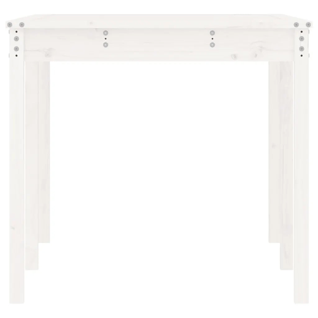 Tavolo da Giardino Bianco 159,5x82,5x76cm Legno Massello Pino