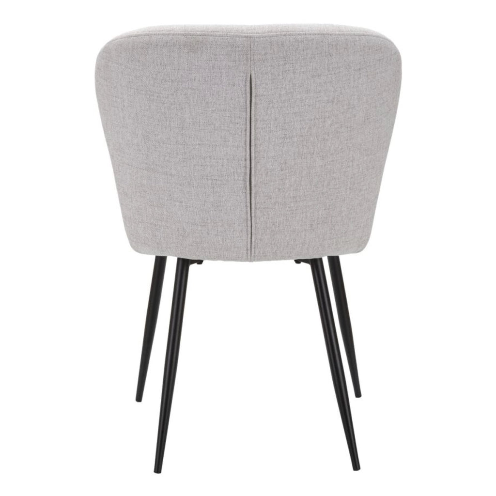 Set di 2 Sedie VKH378, Grigio, Metallo, 58x60,5x85 cm