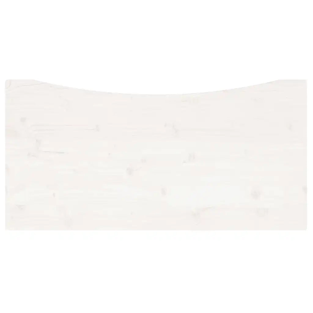 Piano Scrivania Bianco 110x60x2,5 cm in Legno Massello di Pino 824446
