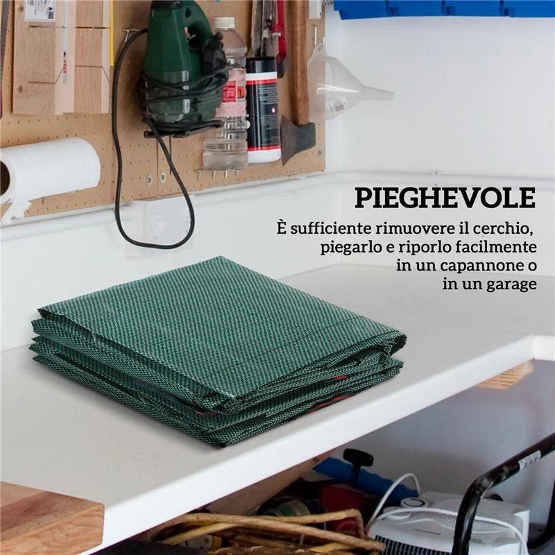 SET 3 SACCHI PER RIFIUTI DA GIARDINO DA 300 L CON MANICI RICHIUDIBILI E RIUTILIZZABILI Ø 67X84 CM VERDE