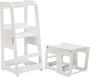 Tavolo di apprendimento per bambini - Scaffale di apprendimento per bambini - Aiutante per la cucina - Scale per bambini - Scaffale per bambini - Scaffale di apprendimento per bambini