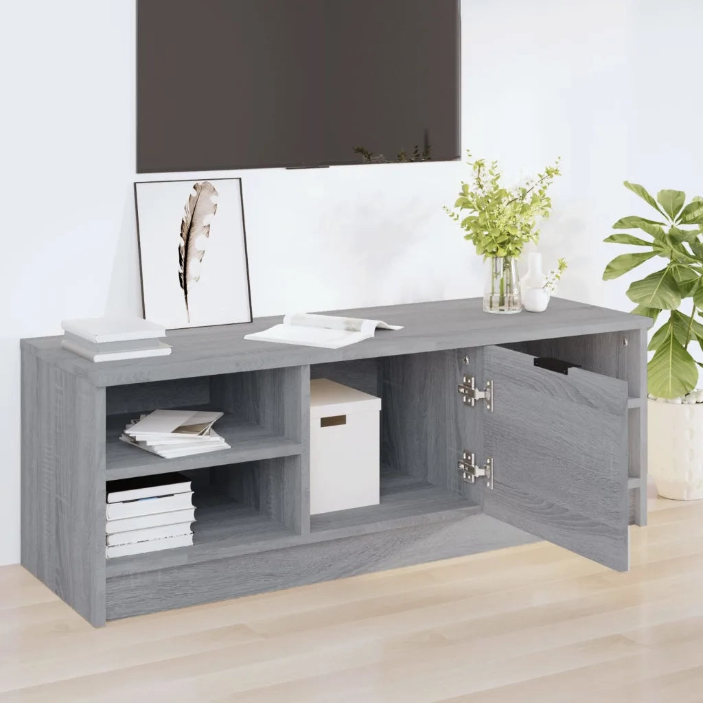 Mobile TV-Credenza TV-Console TV Grigio Sonoma 102x35,5x36,5 cm in Legno Multistrato