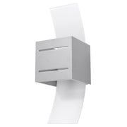 Applique Padova grigia vetro/alluminio G9 1 luce Pure Lume
