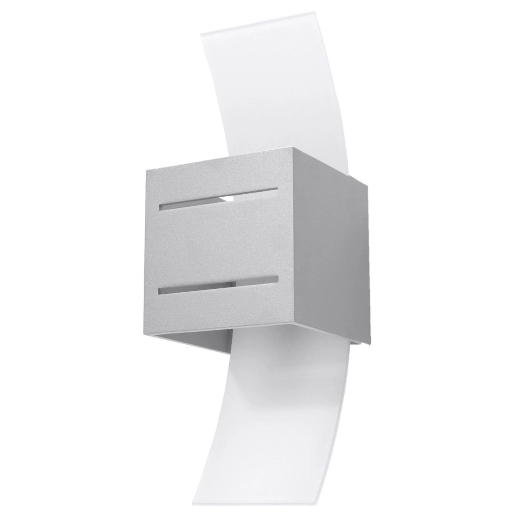 Applique Padova grigia vetro/alluminio G9 1 luce Pure Lume