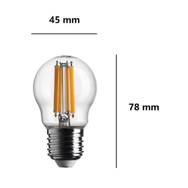 LAMPADINA SFERETTA A LED 7W LUCE NATURALE 4000K 1055 LUMEN E27 BOT LIGHTING
