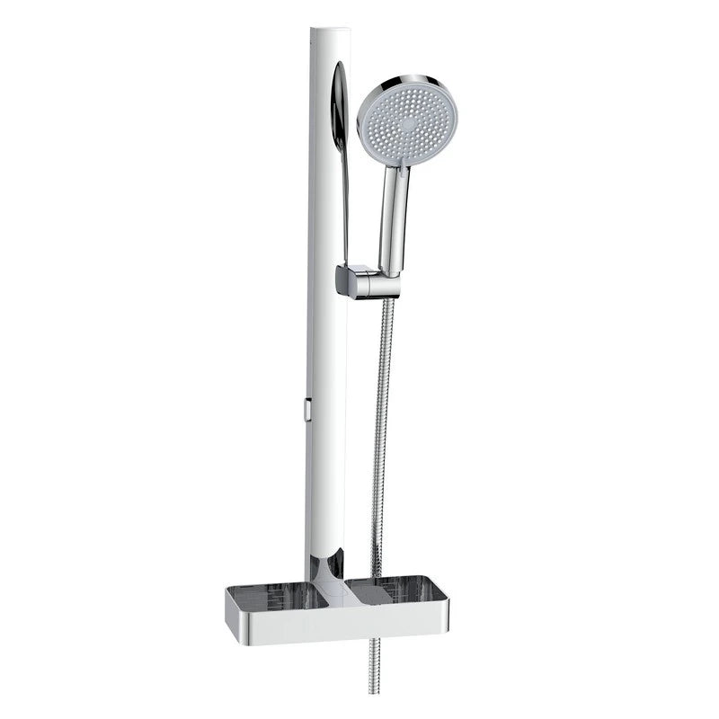 Saliscendi doccia con mensola flex acciaio 150 cm cromato - serie Odessa