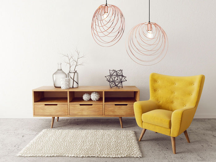 Lampada Da Soffito Geometrico Rose Gold APP427-1CP