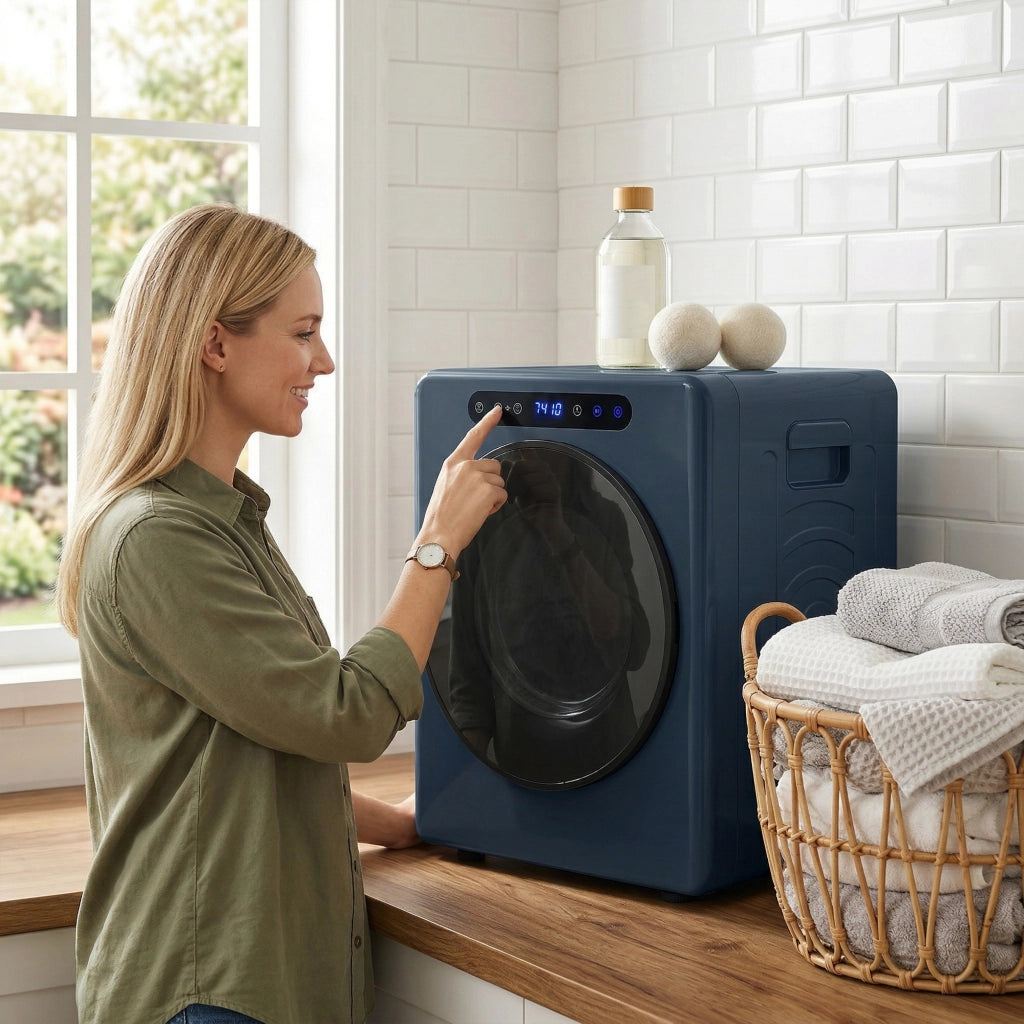 Asciugatrice 5kg 1000W ¨C zephmum ¨C Blu Acciaio Inox