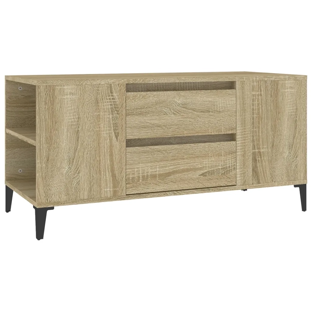 Mobile Porta TV Rovere Sonoma 102x44,5x50 cm Legno Multistrato cod mxl 26684